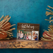 Beste papa ooit - Wood Vaderdag fotocollage Fotoplaat (Zijkant)