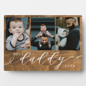 Beste papa ooit Woodgrain vaders dag cadeau foto Fotoplaat (voorkant)