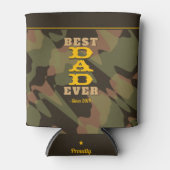 Beste PAPA ooit Woodland Camouflage Foto Blikjeskoeler (Voorkant)