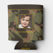 Beste PAPA ooit Woodland Camouflage Foto Blikjeskoeler (Achterkant)