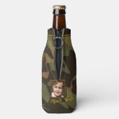 Beste PAPA ooit Woodland Camouflage Foto Flesjeskoeler (Fles Achterkant)