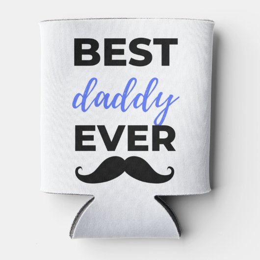 Beste Papa Ooit Zwart Blikjeskoeler (Voorkant)