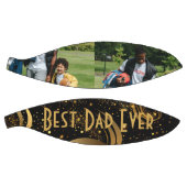 Beste papa ooit zwart goud blad wervelt moderne fo basketbal (Panelen)