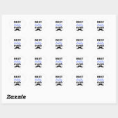 Beste papa ooit zwart hart sticker (Vel)