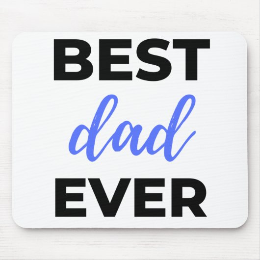 Beste papa ooit Zwart Muismat (Voorkant)