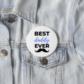 Beste papa ooit zwart ronde button 7,6 cm (In situ)