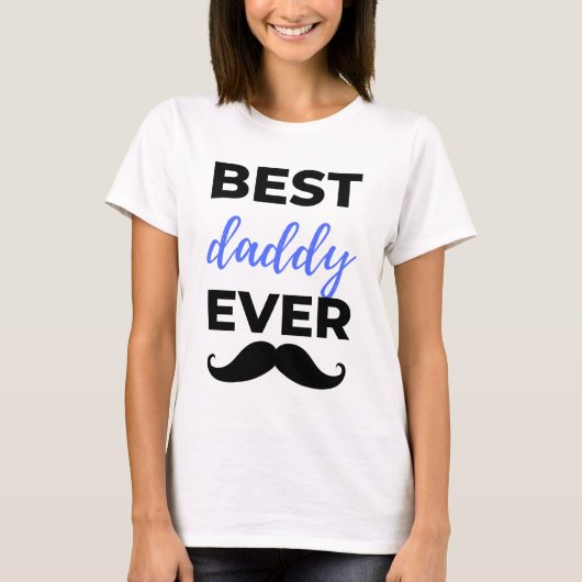 Beste papa ooit Zwart T-shirt (Voorkant)