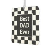 Beste papa ooit zwart wit geruit patroon luchtverfrisser (Links)