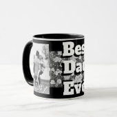 Beste papa ooit zwart-wit Mok (Voorkant links)