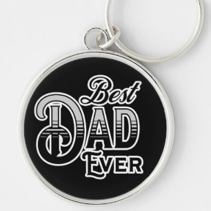 Beste papa ooit Zwart-wit tekst Sleutelhanger