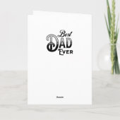 Beste Papa Ooit | Zwart-Wit Vaderdag Kaart (Achterkant)