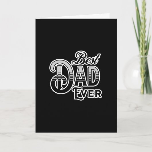 Beste Papa Ooit | Zwart-Wit Vaderdag Kaart (Voorkant)