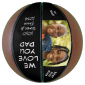 Beste papa ooit Zwarte foto Basketbal (Verticaal)