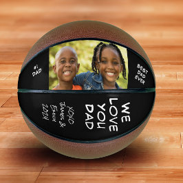 Beste papa ooit Zwarte foto Basketbal