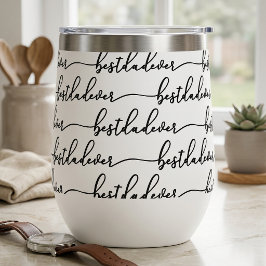 Beste Papa Ooit Zwarte Script Typografie Wit