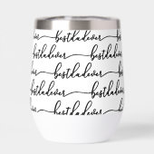 Beste Papa Ooit Zwarte Script Typografie Wit (Achterkant)