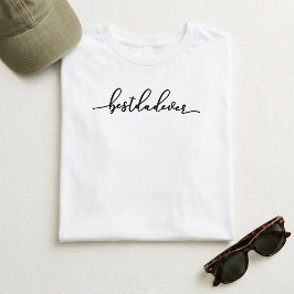 Beste Papa Ooit Zwarte Script Typografie Wit T-shirt