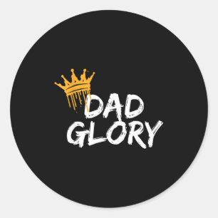 Beste papa op hart eenvoudig en elegant ontwerp ronde sticker
