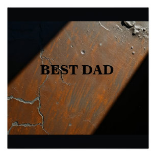 Beste Papa op houten achtergrond Perfect Poster