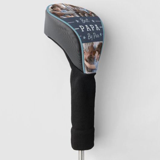 Beste Papa op papier | 3 Foto Golfheadcover (Schuin)