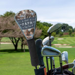 Beste Papa op papier | 3 Foto Golfheadcover<br><div class="desc">Creëer een speciaal geschenk voor een geliefde grootvader deze Vaderdag of grootouderdag met deze unieke aangepaste golfkapje. In het ontwerp staan drie foto's van zijn kleinkinderen,  met in het midden "Best Papa By Par".</div>
