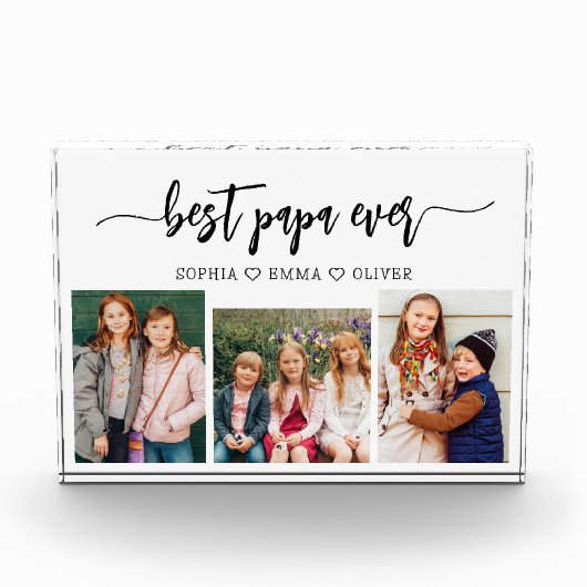 Beste Papa Opa Kleinkinderen Fotocollage Fotoblokken (Voorkant)