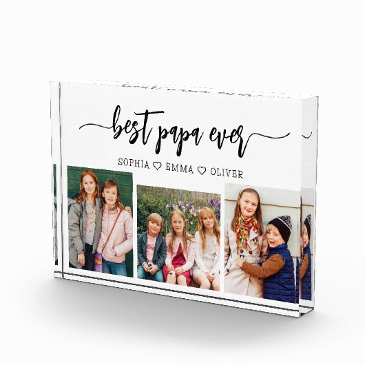 Beste Papa Opa Kleinkinderen Fotocollage Fotoblokken (Rechts)