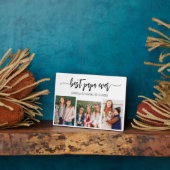 Beste Papa Opa Kleinkinderen Fotocollage Fotoplaat (Zijkant)