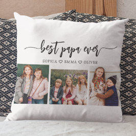 Beste Papa Opa Kleinkinderen Fotocollage Kussen
