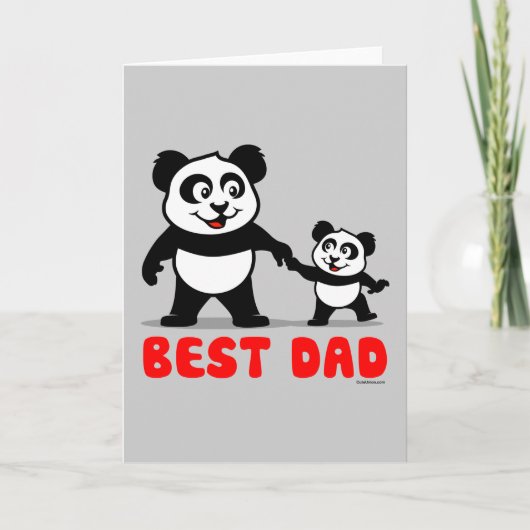 Beste papa Panda Kaart (Voorkant)