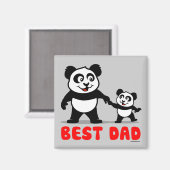 Beste papa Panda Magneet (Voorkant / Achterkant)