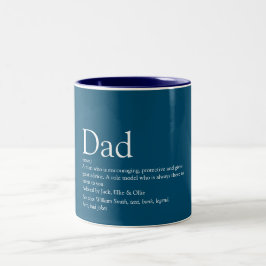 Beste Papa, Pappie, Vader Definitie Aller Tijden Tweekleurige Koffiemok