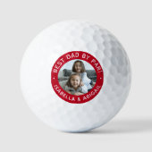 Beste Papa Par Foto Golfballen (Voorkant)