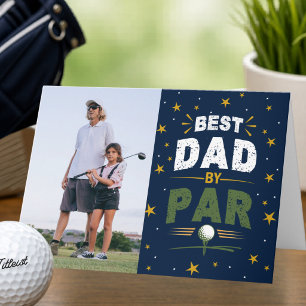Beste Papa Par Golf Liefhebber Foto Vaderdag Kaart