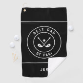 Beste Papa Par | Grappige Golfer Humor Golf Golfhanddoek (Insitu)