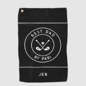 Beste Papa Par | Grappige Golfer Humor Golf Golfhanddoek (Voorkant)