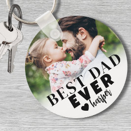 Beste Papa Persoonlijke Foto Sleutelhanger