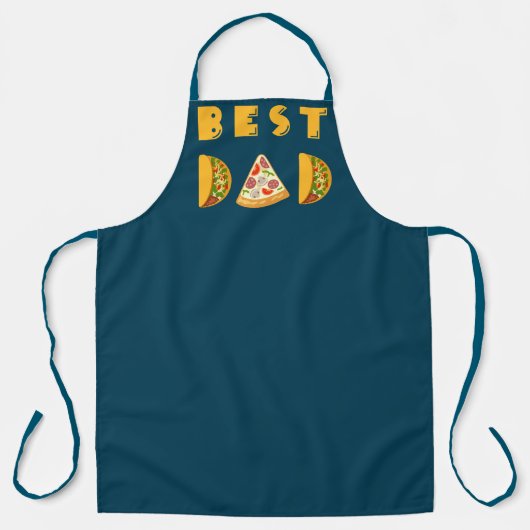 Beste papa pizza & taco letters leuk ontwerptje schort (Voorkant)