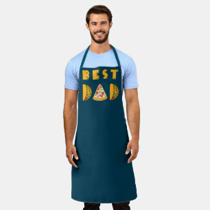 Beste papa pizza & taco letters leuk ontwerptje schort