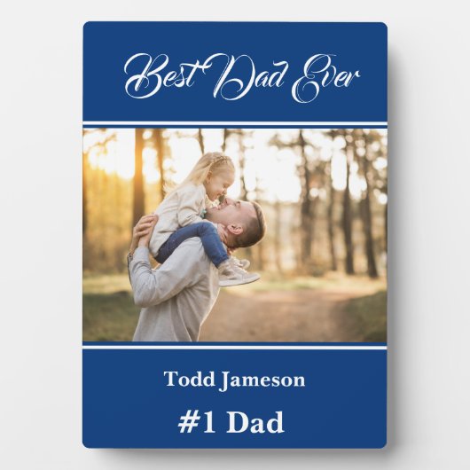 Beste papa Plaque Fotoplaat (voorkant)