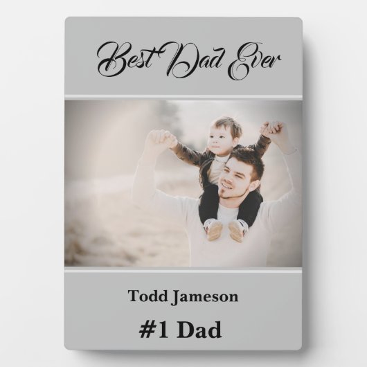 Beste papa Plaque Fotoplaat (voorkant)