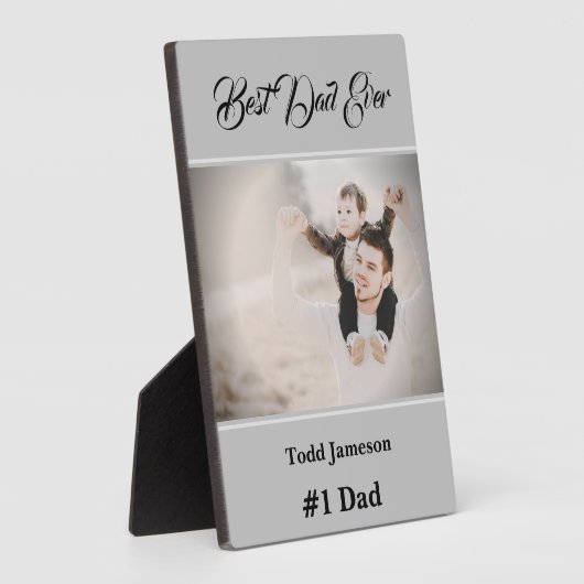 Beste papa Plaque Fotoplaat (Zijkant)
