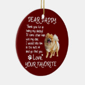 Beste papa Pomeranian Dog Dad Vaderdag Keramisch Ornament (Rechts)