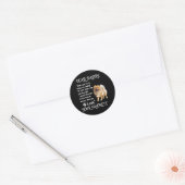 Beste papa Pomeranian Dog Dad Vaderdag Ronde Sticker (Envelop)