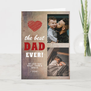Beste Papa Rode Hart Vaderdag 2 Foto  Feestdagen Kaart