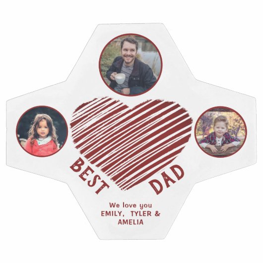 Beste Papa Rode Hart Vaderdag 3 Foto`s  Voetbal (Enkel)