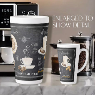 Beste Papa schoolbord typografie Koffie in Chocola Latte Mok