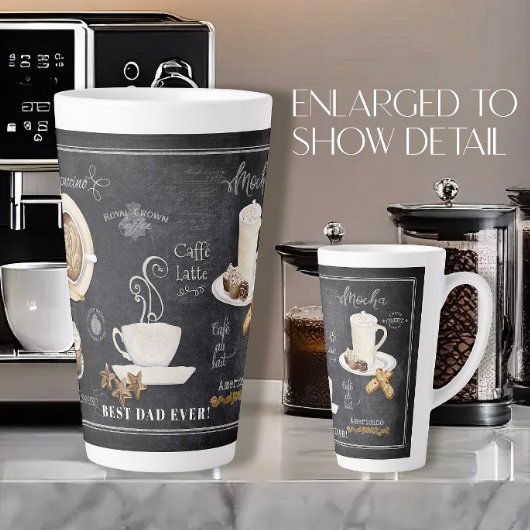Beste Papa schoolbord typografie Koffie in Chocola Latte Mok