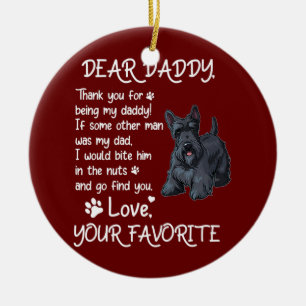 Beste papa Scottish Terrier Dog Dad Vaderdag Keramisch Ornament