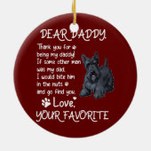 Beste papa Scottish Terrier Dog Dad Vaderdag Keramisch Ornament (Achterkant)